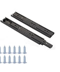 Heavy Duty 12 Inch Full Extension Ball Bearing Drawer Slides Built Like A Tank For Rock Solid Performance And Silky Smooth Glide Top Tier Cabinet Hardware Kit Ready To Install with mounting screws.