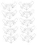 Image of 10 pcs clear acrylic corner brackets, L-shaped braces for furniture reinforcement, easy install, quick fix projects.