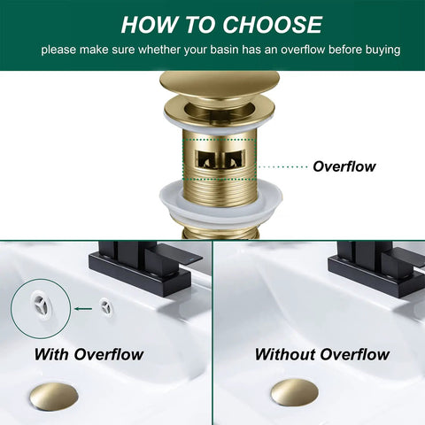 4 Inch Centerset Bathroom Waterfall Faucet With Two Handles For 3-Hole Lavatory Vanity, Brushed Gold Finish, Includes Metal Pop Up Drain