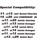 Special compatibility list for Jeep and Dodge 2011-2020 models for 8 Inch Roof Radio Antenna Mast Replacement for Jeep Grand Cherokee Cherokee Dodge Journey Avenger Durango Dart Fits 2011 Through 2023 Durable Flexible Rubber Antenna.