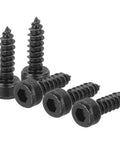 Top Shelf 304 Stainless Steel Hex Socket Head Cap Screws M4 X14Mm Black Finish 50 Piece Pack displayed in four units.