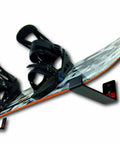 Heavy Duty Snowboard Wall Mount Rack For Garage Organization And Wall Storage holding snowboard with bindings.
