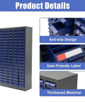 100 Drawer Parts Cabinet With ABS Drawers, Tool And Hardware Organizer Cabinet, Heavy Duty Steel Frame, Laser Cut, Grey.