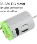 6 To 24V DC Micro Motor With 6000 To 24000 RPM High Speed Stainless Steel Beast For DIY Toys Hair Dryers Mini Fans And Small Appliances With Great Torque And Efficiency For Pro Builds, RS-380 Brushed Motor