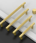 Six Pack Brushed Gold Cabinet Knobs And Pulls Set For Kitchen Cabinets And Dresser Drawers Heavy Duty Solid Metal Hardware For Cupboards