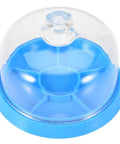 Top view of blue Pro Grade Watch Movement Dust Cover Tray With Six Slots Plastic Anti Dust Guard Accessory Storage Box For Watchmakers