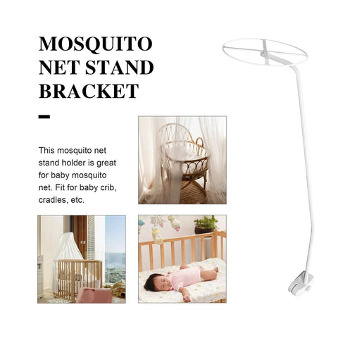 Adjustable Steel Mosquito Net Bed Stand With Decorative Ring Mount For Nursery Crib Replacement Lightweight And Breeze To Assemble Solid Support Rack For Cozy Bedroom Decor Upgrade That Feels Legit And Looks Fresh