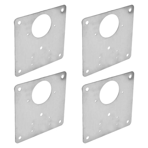 Stainless Steel Cabinet Hinge Repair Plate 4 Pack With 24 Screws Reinforcement Brackets for Kitchens and Furniture