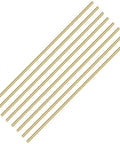 Eight Piece Solid Brass Rod Set Four Millimeter Five Thirty Second Inch Diameter Twelve Inch Long Lathe Bar Stock Kit for DIYers and Pros