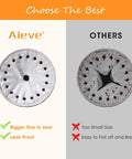 Comparing Aieve reusable Vertuo capsule seal to others; bigger and leak-proof for Nespresso pods.