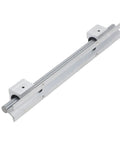 Two Piece SBR 16 Linear Guide Rails 400mm Long Set With Four SBR16UU Beefy Bearing Blocks Sliders angle view