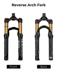 Beefy 20 Or 24 Inch Mountain Bike Suspension Air Fork With 28.6mm Steerer, 220mm Length, front and back view
