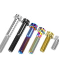 Premium Titanium Flange Bolts Torx Drive M10 X 60mm Motorcycle Hardware assorted colors and sizes for custom bike mods.