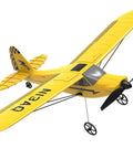 Yellow RC plane compatible with Front Landing Gear Set P7611405 for Volantex RC Planes 761-3 Super Cub 500 model.