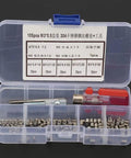 Open Pro Grade Stainless Steel Thread Inserts Repair Kit For Damaged Threads, Wire Insert Screws, M3 x 0.5 Box, 105 Pieces