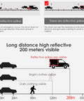 Traffic safety infographic showing effectiveness of Ultra Bright Reflective Driveway Markers 4 Inch By 4 Inch 40 Pack Road Reflectors.
