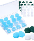 36 Pack Silicone Ear Plugs For Catching Zs, Reusable Moldable Wax Gel Earplugs With Case, 27dB Noise Reduction in blue, green, white