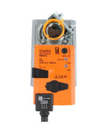 High Caliber Damper Actuator With AC DC 24 Volt Input And 8 Nm Torque on metal base, designed for robust shop and warehouse use.