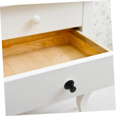 Open drawer with Hidden Pop Up Drawer Pull Handle For Cabinets And Doors Finger Pull Cabinet Handle For Drawers installed, black