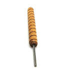 Pro Grade Bead Roller Quilling Tool with one eighth inch slotted metal winding pin, solid wood handle, color coded end blue.