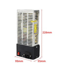 Drop In Ready 24V Power Supply PSU Kit For 3D Printer Swap With Tough Build Quality, showing metal casing and dimensions.