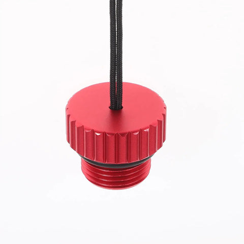 Red Threaded Diving Tank Valve Protector Cap With Cord Dust Plug Cover For Scuba Gear, Keeps Valve Clean And Debris Free