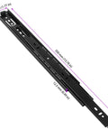 Five Pair 14 Inch Full Extension Drawer Slides Heavy Duty Ball Bearing Telescopic Slides Set Side Mount For Cabinet Black With 35cm Rails