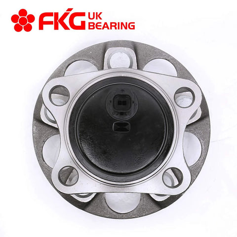 Top view of Rear Wheel Bearing Hub Assembly Pair For 2006 2014 Toyota Yaris And 2012 2015 Prius C, 4 Lug, left side