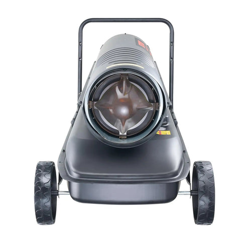 Front view of Kerosene Forced Air Heater 175000 BTU Portable Space Heater with Thermostat, 13.2 Gallon Tank and wheels
