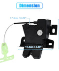 Mustang Trunk Latch Actuator DR3Z-5443200-A with cable, dimensions labeled, for Ford 2010-2014 Coupe Rear Deck Lid Latch Motor