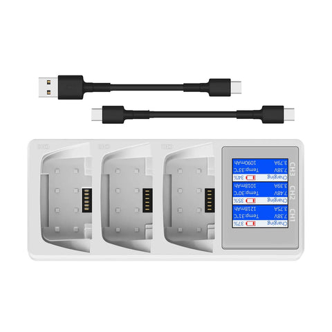 3 Way Battery Charging Station With Color Screen Bidirectional Fast Charging For Drones And Smartphones Energy Box