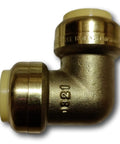 Three Quarter Inch Push Fit Elbow Set For Copper CPVC And PEX Pipes, Lead Free Brass Body, Corrosion Resistant, ANSI NSF Certified, 200 PSI 200F, Underground And Behind Wall Safe, 10 Piece Set