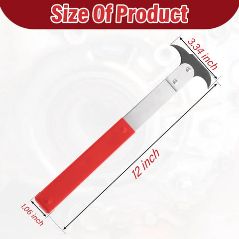 Oil Seal Puller Tool With Dual Hook Tips For Auto Seals 12 inch length with dimensions