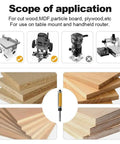 Image of Top and Bottom Bearing Flush Trim Router Bit One Quarter Inch Shank Pro Grade Carbide Inserts for Durability Anti Kickback Design.
