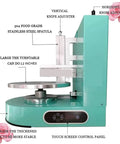 Automatic Cake Decorating Machine Buttercream Spreader with adjustable knife and touch screen for 4 to 12 inch cakes.
