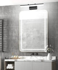 Slim Black Vanity Light For Bathroom Over Mirror With Adjustable Rotatable LED Fixture 19.7 Inch Bar 5500K Daylight