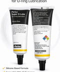 Silicone O Ring Lubricant Grease For O Rings And Seals High Viscosity Formula Tube Front and Back View