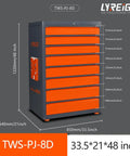 Heavy Duty Rolling Tool Cabinet With Consumables Parts Divider Cabinet For Workshop, Industrial Steel Storage Cart With Locking Doors, Rust Proof Finish, Scratch Resistant Surface And Easy Glide Wheels, 33.5x21x48 inch