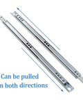 Rock Solid Side Mounted Ball Bearing Drawer Slides Smoother Than Silk Full Extension Metal Runners, showing dual pull direction.