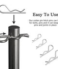 10 Pack Cotter Pins And Hairpin Spring Fasteners Kit For Auto And Engineering Use Galvanized R Clips Retaining Pins 4x75mm