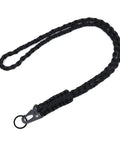 Built Tough Paracord Neck Lanyard Keychain For Everyday Carry Outdoor Survival Ready With HK Clip And Key Ring Black Heavy Duty Rope Necklace