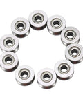 U Groove Pulley Wheel Roller Bearing Set 10 Pcs U624zz 0.51 Inch OD U Type Guide Pulley Carbon Steel Built To Last For Window Door Linear Motion System Smooth Grease Filled Operation, 10 carbon steel pulleys