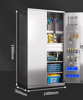 Heavy Duty Pegboard Tool Cabinet With Lockable Doors And Deep Shelves, 1800mm tall, metal, organized tool storage.