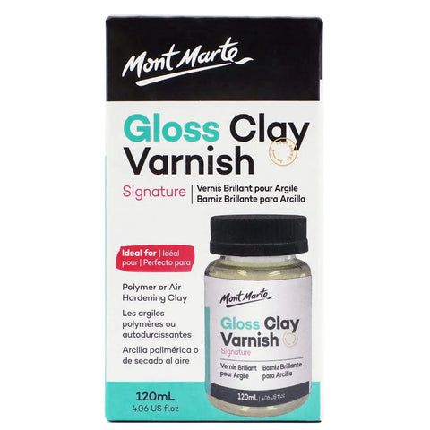 Glossy Clear Clay Sealant For Air And Polymer Clay Water Based Varnish Sealer 4.05oz 120ml bottle front with screw cap