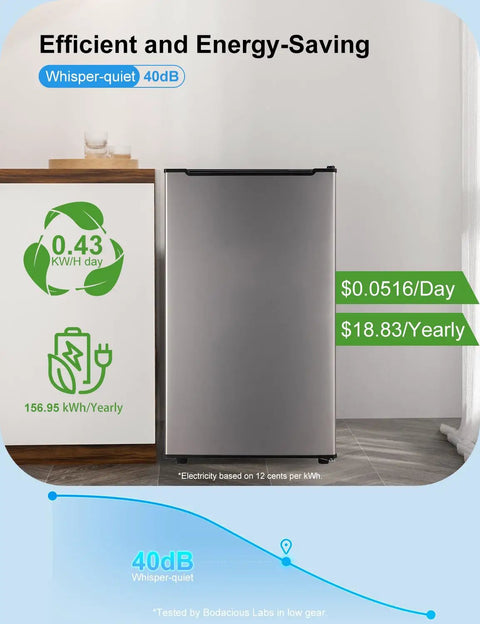 Slick 3.2 Cu Ft Upright Mini Freezer In Silver With No Fuss Design And Rapid Cool Down For Apartments Rv Trailers And Home Bars Ace Grade Cold Storage You Will Love, energy-efficient and sleek design.
