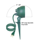 OSKOS Outdoor LED Christmas Waterproof Floodlight with 180° adjustable lamp holder and 4FT extension cord.
