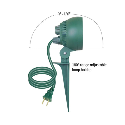 OSKOS Outdoor LED Christmas Waterproof Floodlight with 180° adjustable lamp holder and 4FT extension cord.