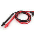 Two Pack Digital Multimeter Test Lead Probes With 3Ft Banana Plug Cables And Slick Rubber Shrouded Grips, Black And Red Wires