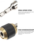 Pro Grade Tap Drill Bit Set With 6 Metric Sizes, Spiral Screw Tapping Tool And Drill Countersink Bit Bundle, Sturdy Wear Resistant For Precision Threading In Metalwork, HSS bit close-up