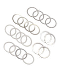 Front view of TACSHIM 5/8 x 24 barrel shims, 20-pack, metal flat washers